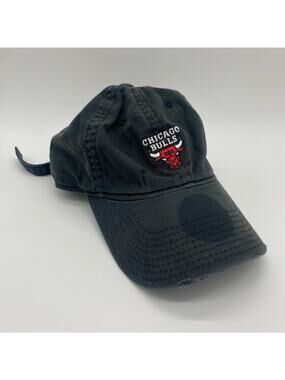Mitchell & Ness Men's Black Chicago Bulls Chicago NBA Adjustable Cap Hat